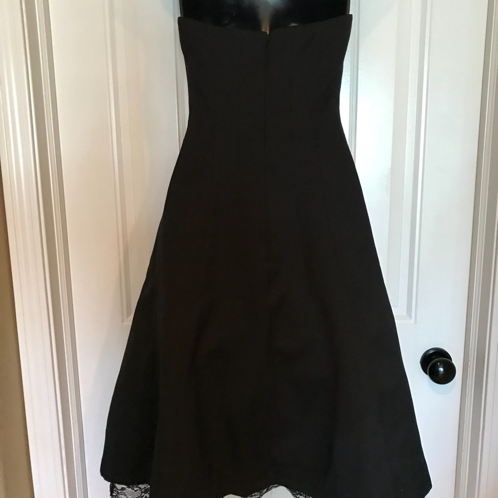 Express Elegant Black Strapless Dress - Picture 3 of 4